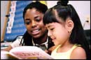 Teacher and student reading