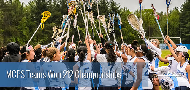MCPS athletic teams won a total of 212 championships