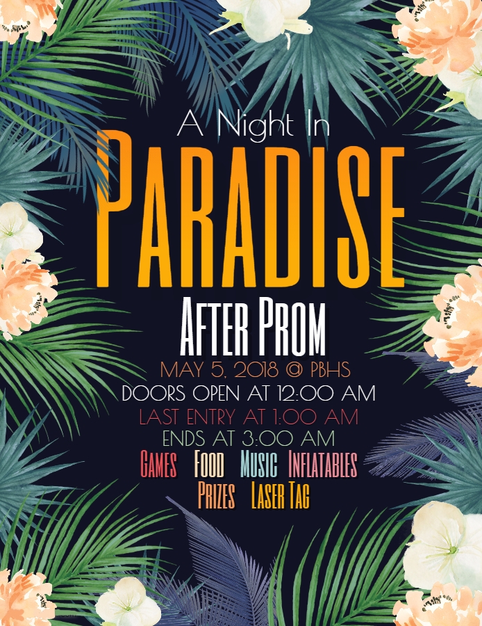 2018 after prom flier