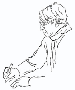 Carl Sandburg Pencil Sketch