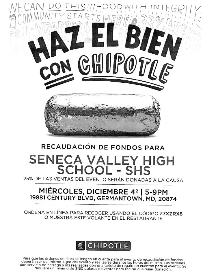 12-04-24 SVHS SHS Chipotle Fundraiser Flyer