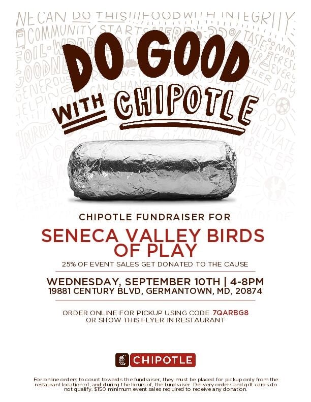 09-10-25 SV Birds of Play Chipotle Fundraiser Flyer