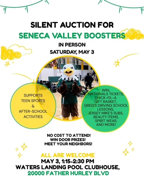 05-03-25 SVHS Booster In Person Silent Auction Flyer