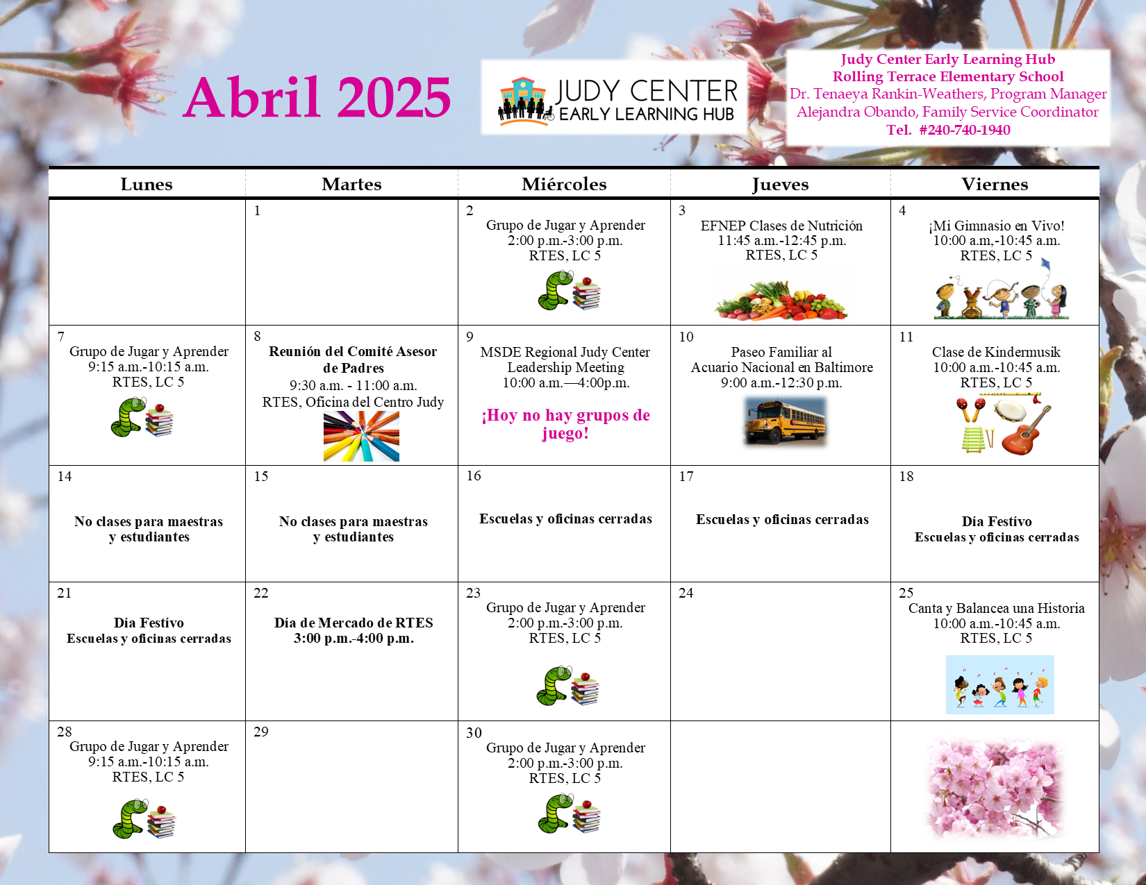 Calendario de Abril de 2025