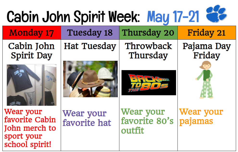 spring 2021 spirit week