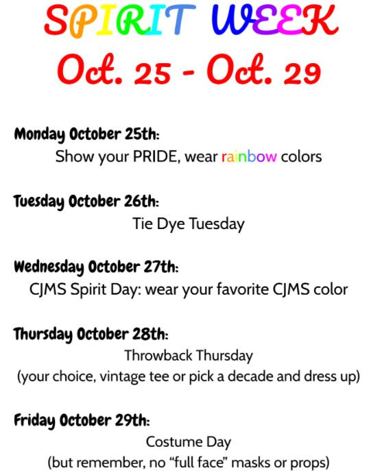 Spirit Week Oct 2021