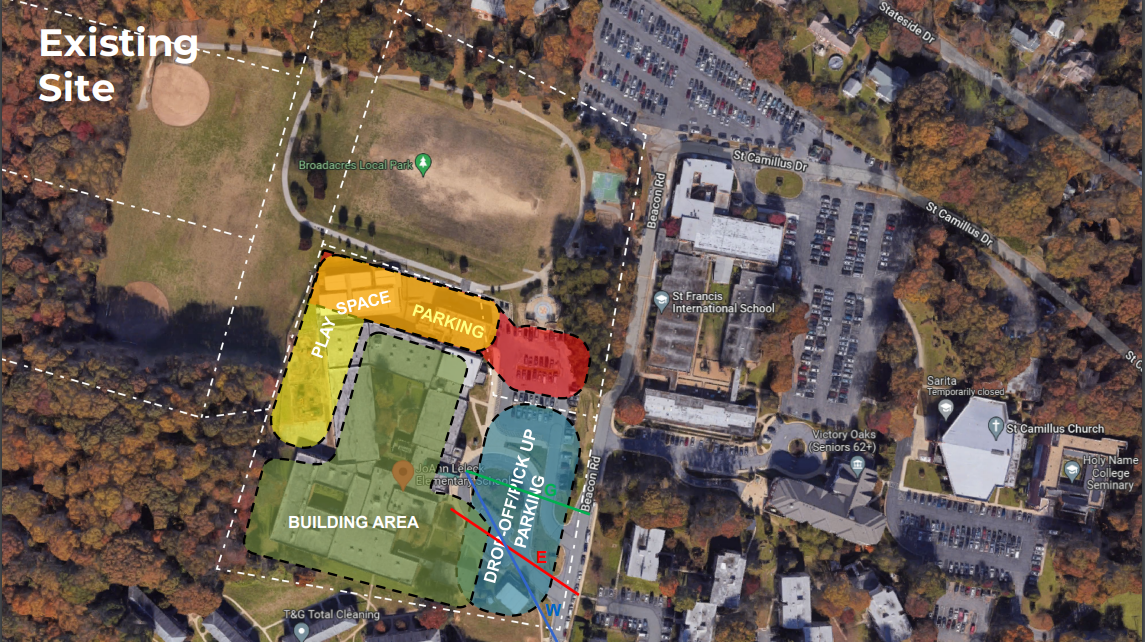 new Leleck facility spaces overlaid on top of old facility