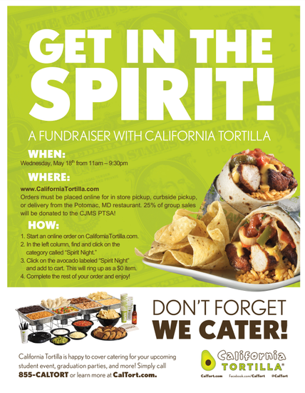 PTSA Fundraiser CalTor May 18