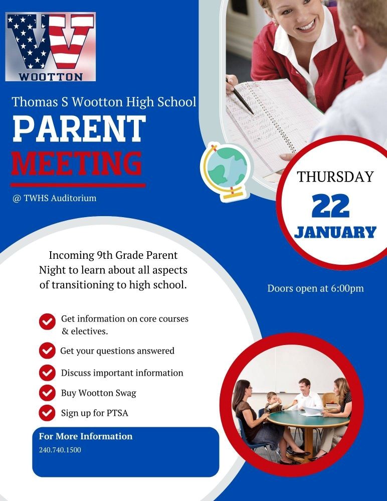 Wootton Incoming Parent Night 1.22.26