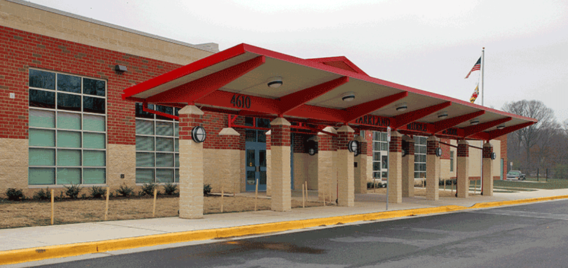 front view of Parkland Middle School