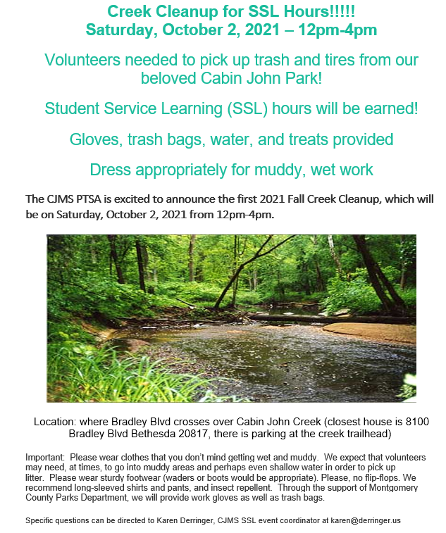 SSL CleanUp Cabin John MS