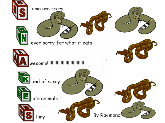 raymond acrostic snakes.pxi