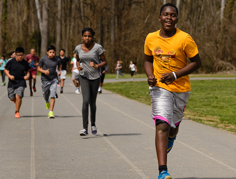 students running