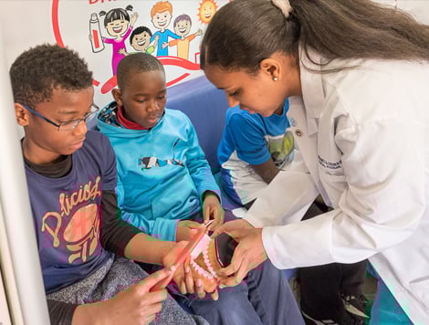 students with nurse