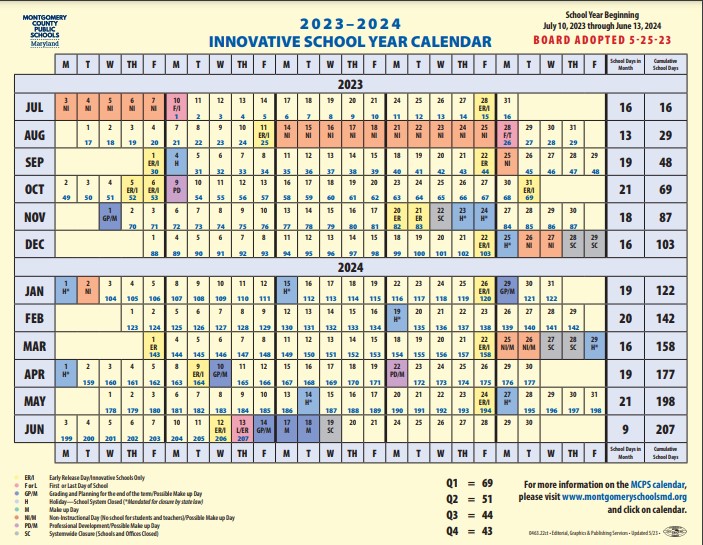 2023-2024 Innovative School Year Calendar