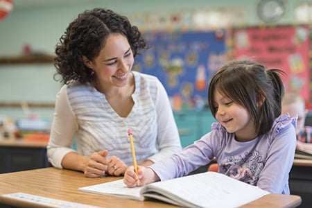 Substitute teacher with students