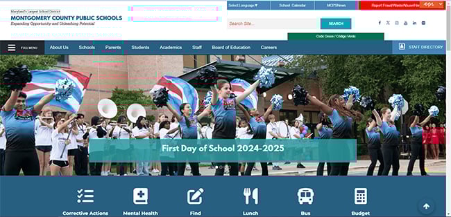mcps website design