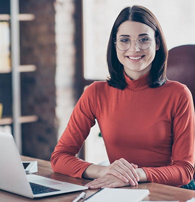 woman at desk