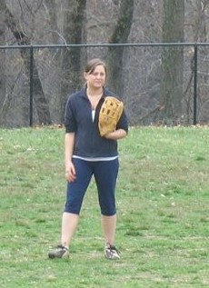 Ms Gadoci in the outfield