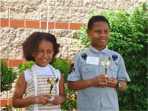 Highland View ES students smiling
