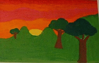 Student Art: Tree and Sky