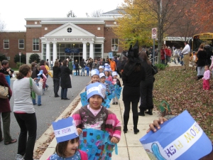 Kindergarteners on Parade