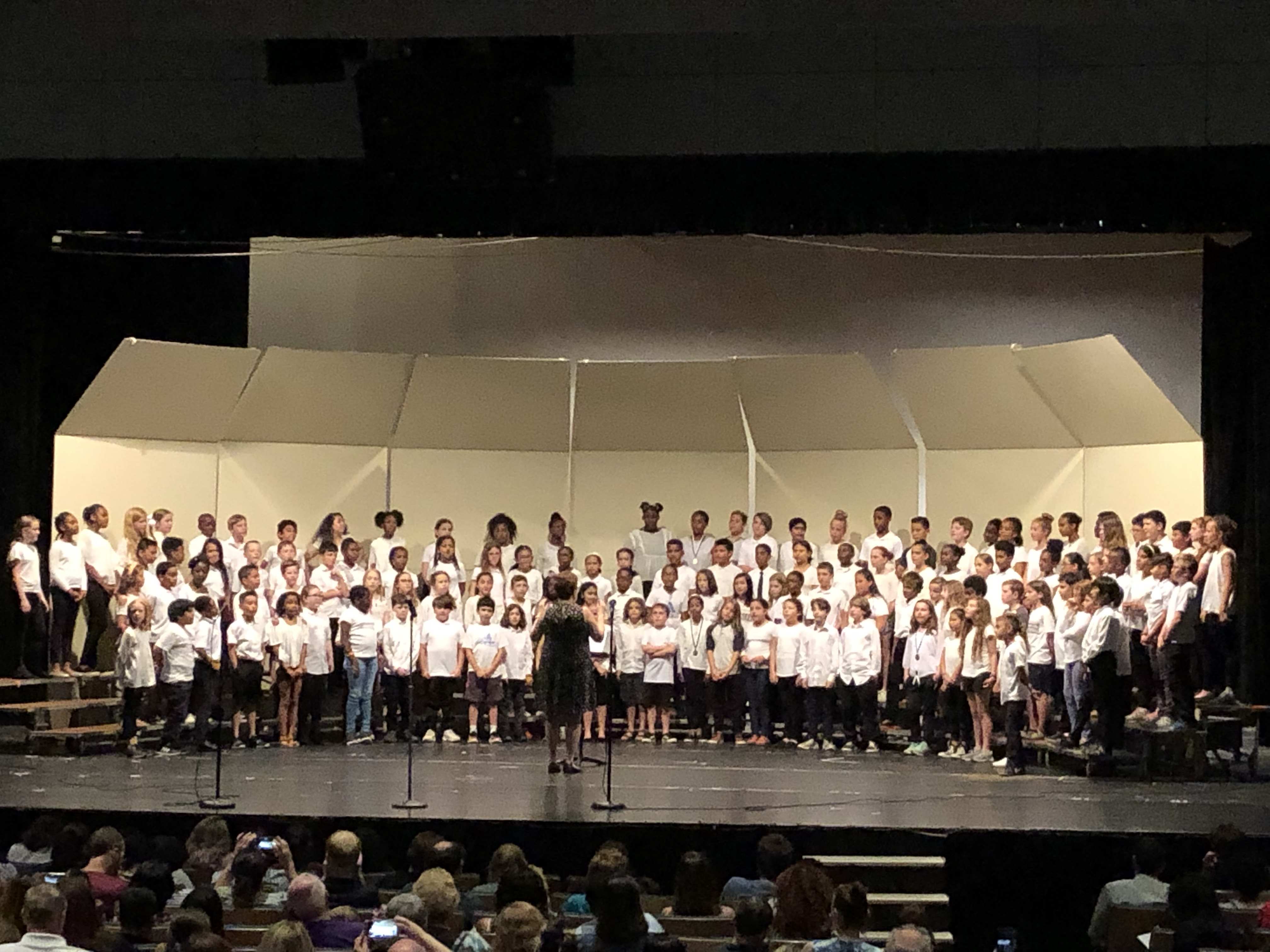 Chorus, Gr 4-5, performs at Einstein HS. Chorus, Gr 4-5, performs at Einstein HS.