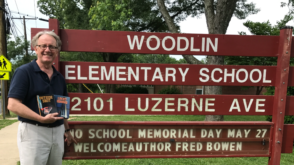 Author Fred Bowen visit Woodlin May 2019