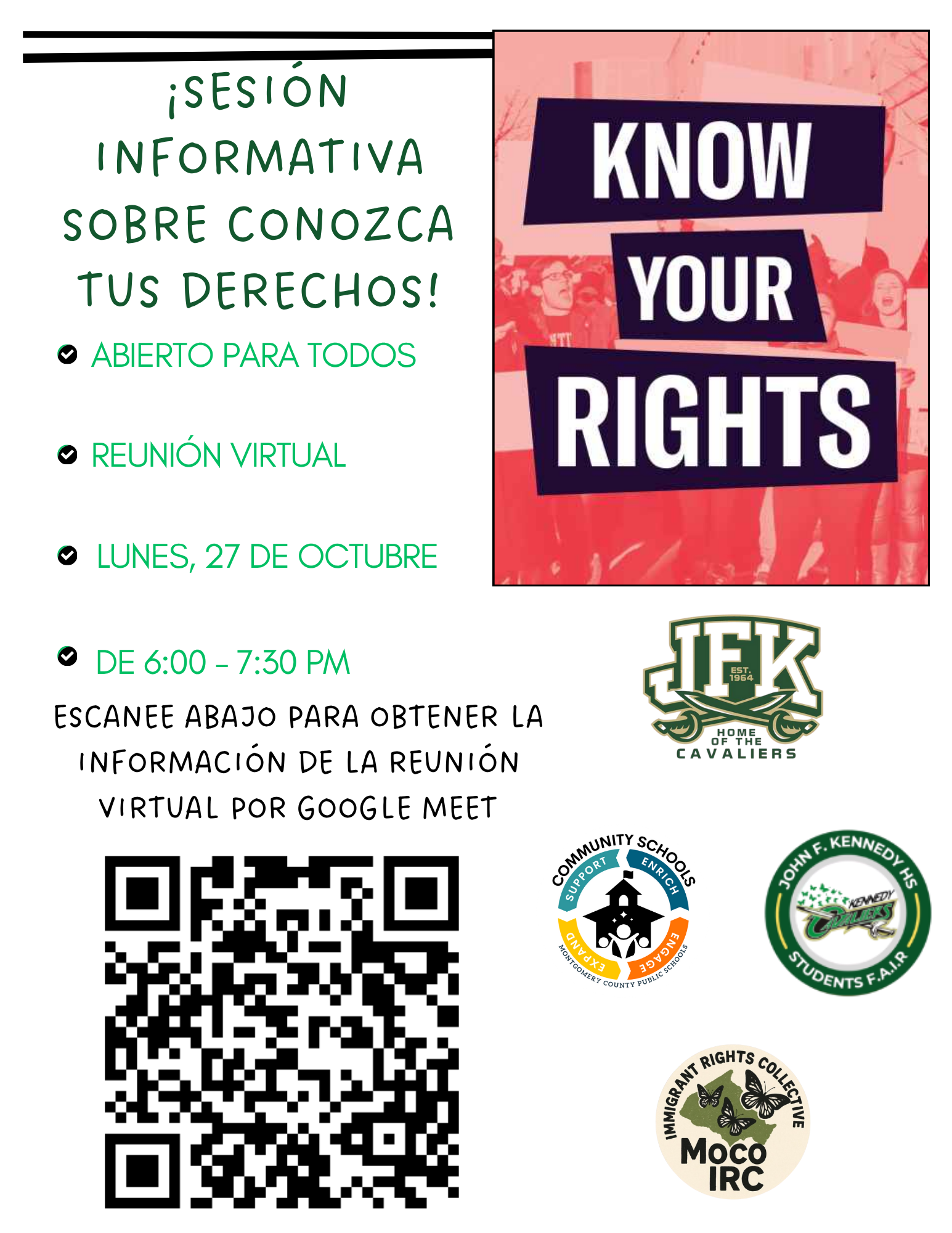 Know Your Rights Session October 27 Spanish.png