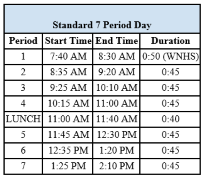 schedule