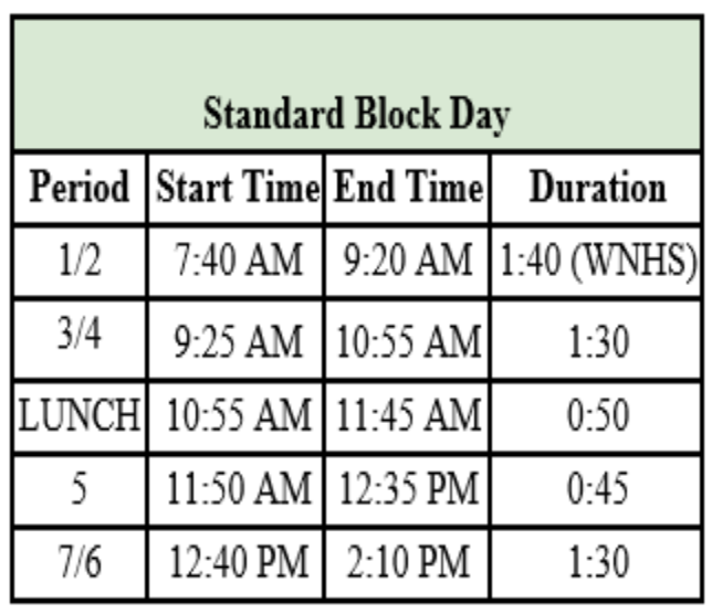 schedule