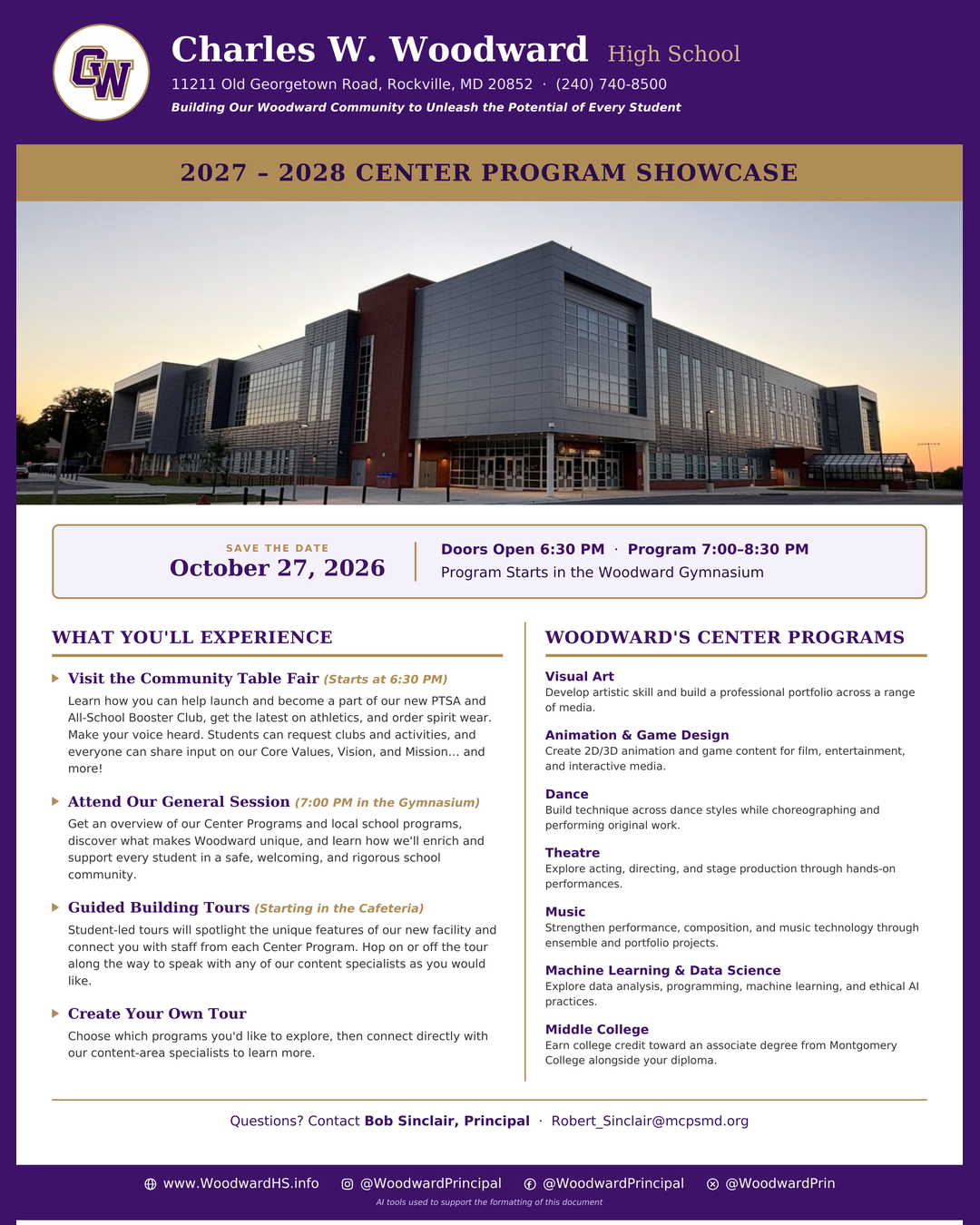 Center Program Showcase Announcement English