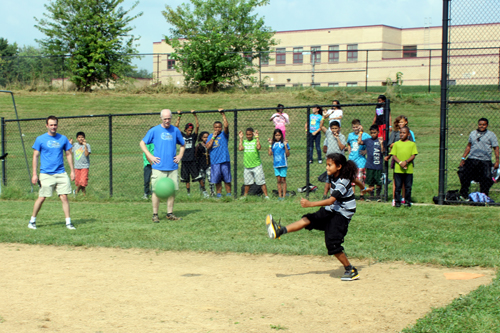 6th grade Kickball Game August 2013