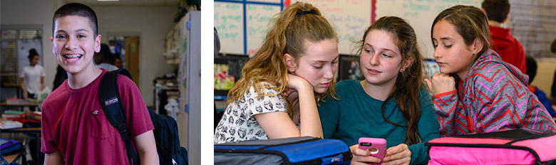 students with backpacks